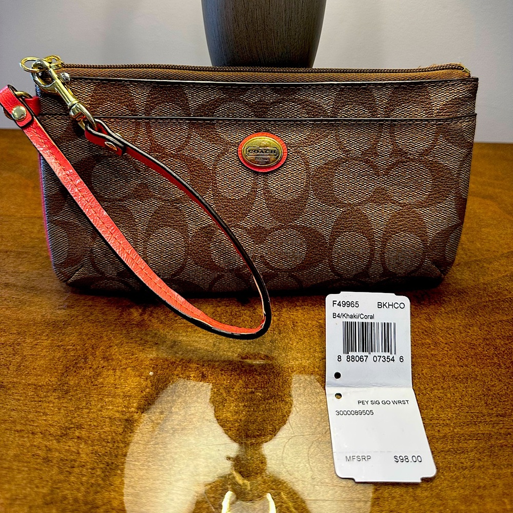 Coach Signature Wristlet